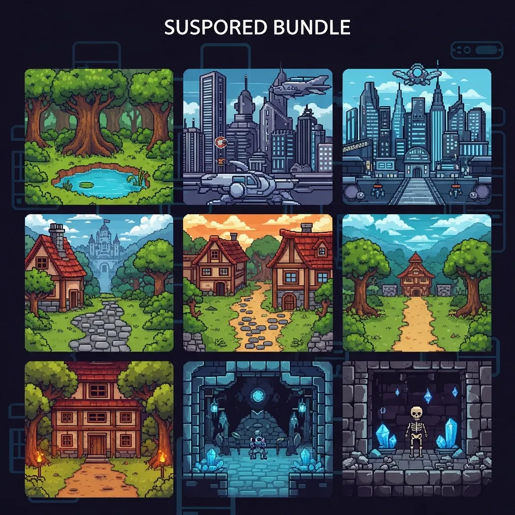 Scene pixel art bundle